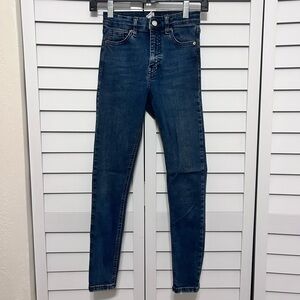Topshop Dark Blue Skinny Denim Jeans